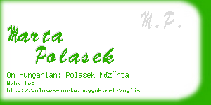 marta polasek business card